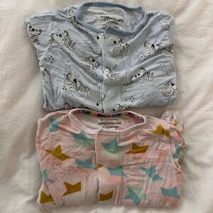 Magnetic Me baby Pajamas - Zebra and Star Patterns, 9-12 months